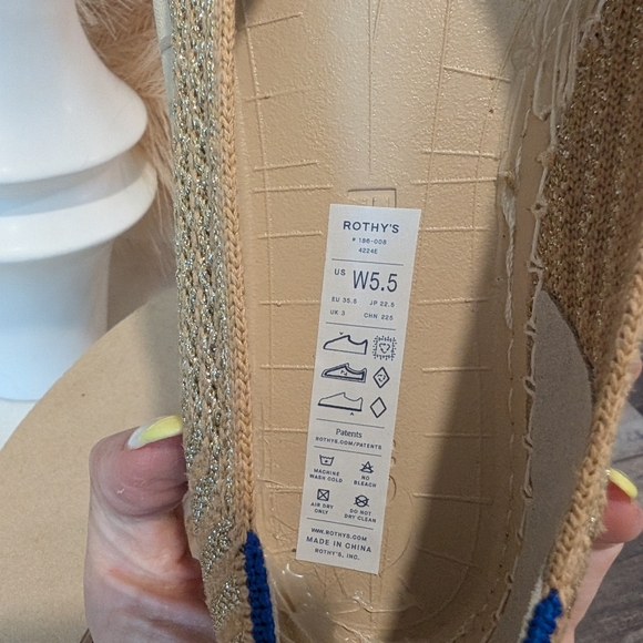 New Rothy's Tan Espadrille Slip Ons - Picture 6 of 7